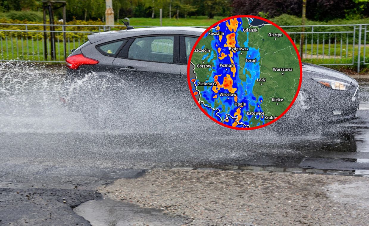 Noc z ulewami i burzami: IMGW ostrzega przed podtopieniami i wiatrem do 75 km/h