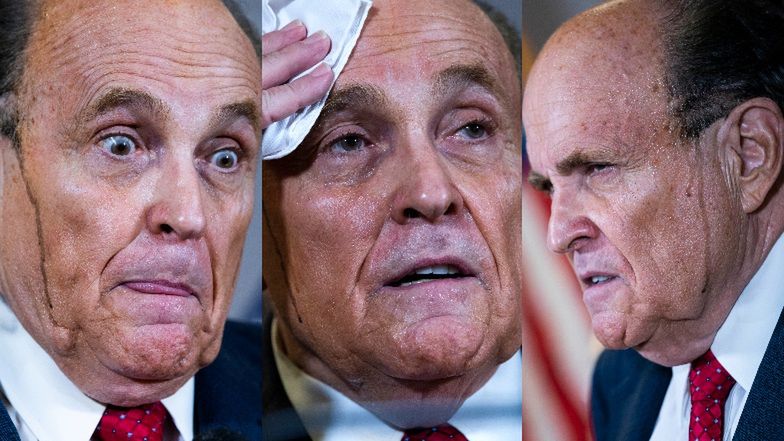 Rudy Giuliani zaliczył kłopotliwą wpadkę na konferencji