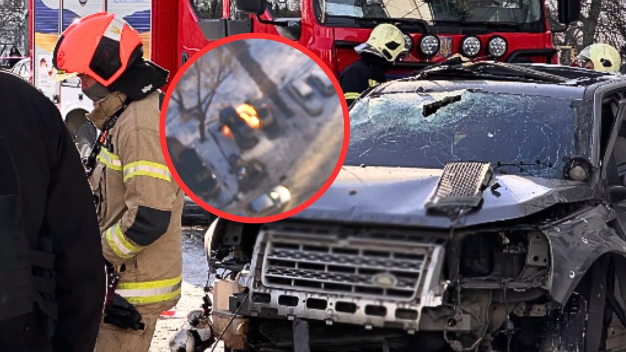 Zamach w Kijowie. Kamera nagrała podłożenie ładunku i eksplozję