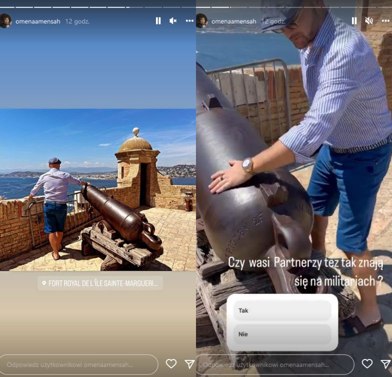 Majdany i Omenaa Mensah z Rafałem Brzoską w Saint-Tropez