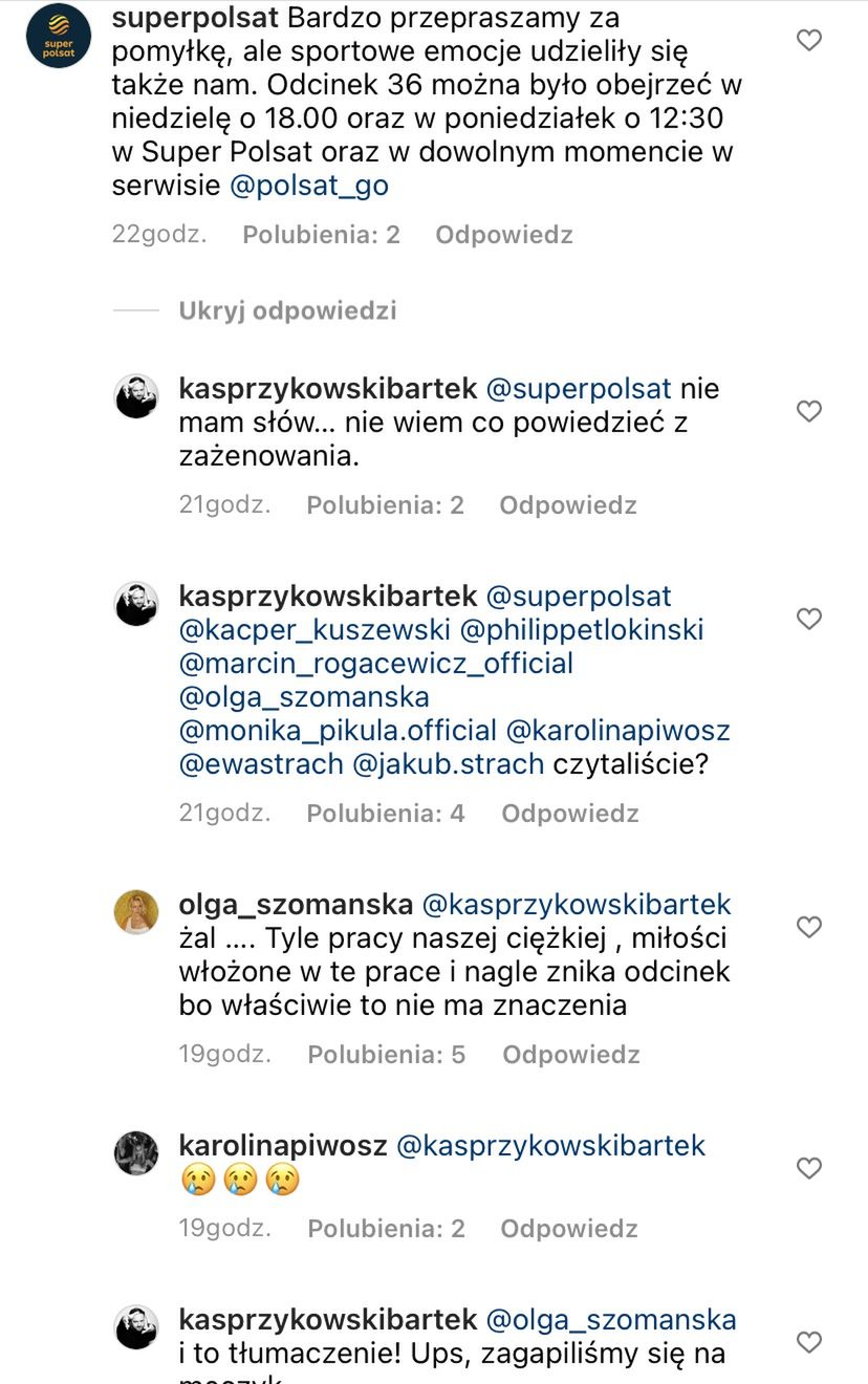 Bartek Kasprzykowski żali się na pominięcie emisji serialu "Tatuśkowie"