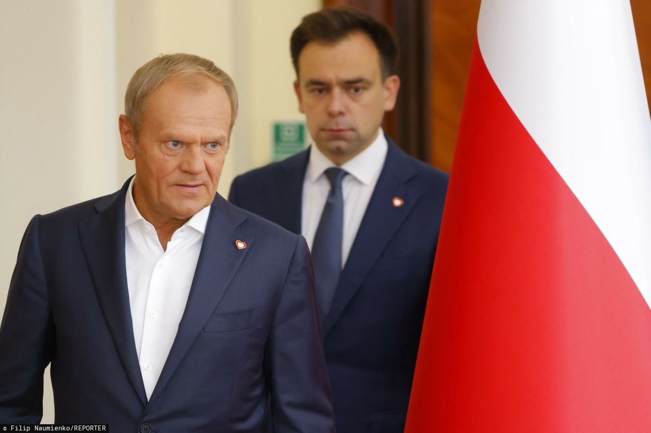 Donald Tusk i Andrzej Domański