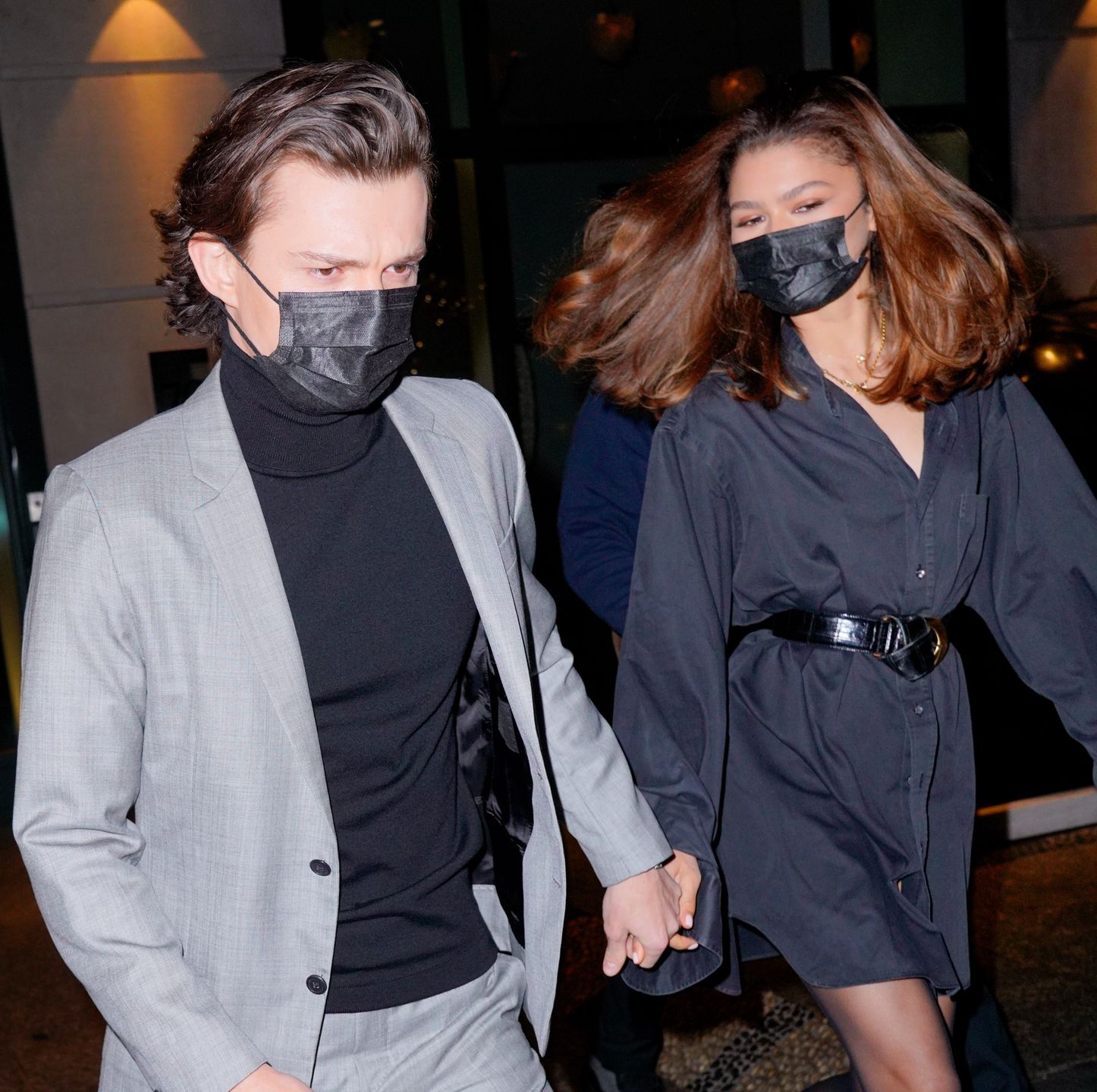Celebrity Sightings In New York City - February 16, 2022NEW YORK, NEW YORK - FEBRUARY 16: Tom Holland and Zendaya are seen departing their hotel on February 16, 2022 in New York City. (Photo by Gotham/GC Images)Gotham