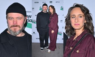 Tomasz Schuchardt w stylowej czapeczce pozuje na ściance z żoną Kamilą (ZDJĘCIA)