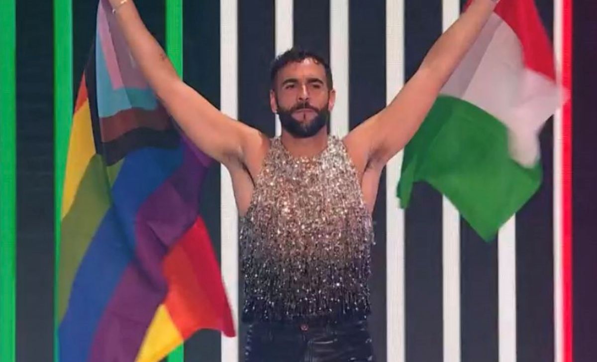 Marco Mengoni pojawił się na scenie z nową flagą społeczności LGBT+