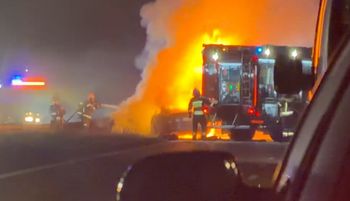 Koszmar na A1. Spłonął Citroen. Tożsamość ofiary ustalona