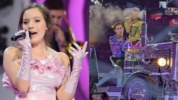 Sanah z mężem podczas koncertu na Narodowym. Ukochany gwiazdy WJECHAŁ NA SCENĘ NA TRAKTORZE (WIDEO)