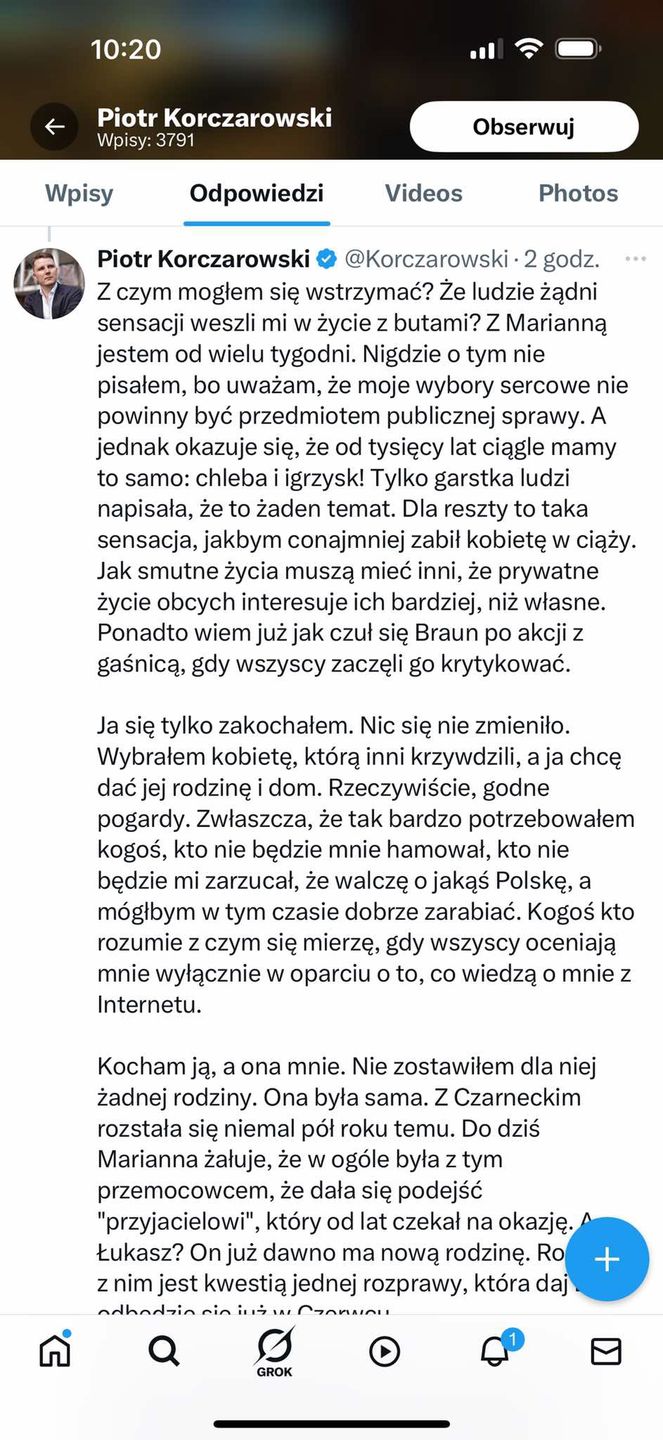Piotr Korczakowski potwierdził związek z Marianną Schreiber 