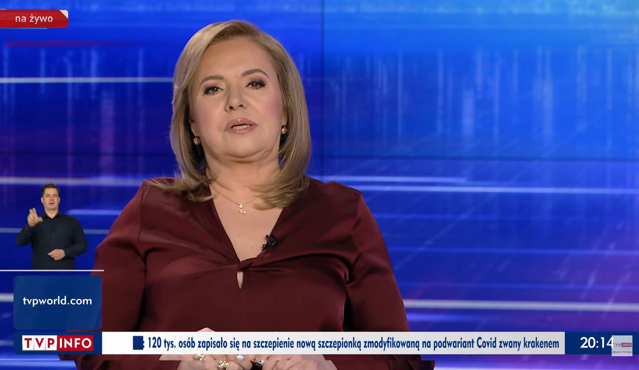 Danuta Holecka pomyliła się w "Gościu Wiadomości"