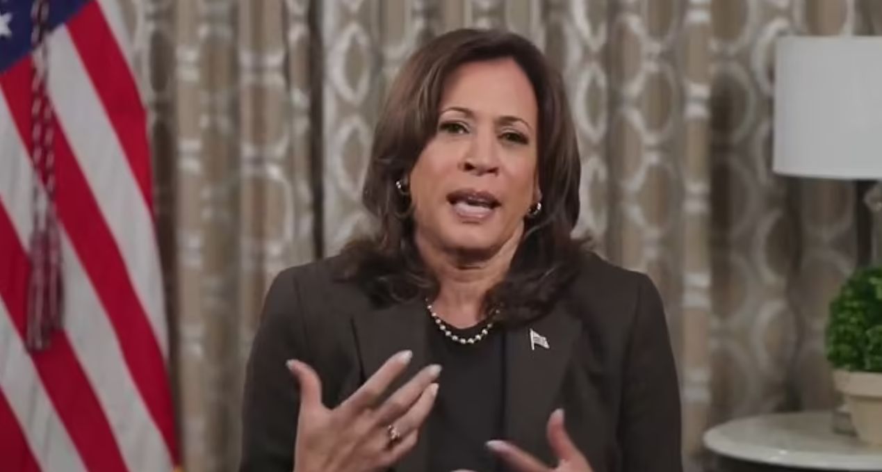 Kamala Harris podczas ostatniego wystąpienia wideo