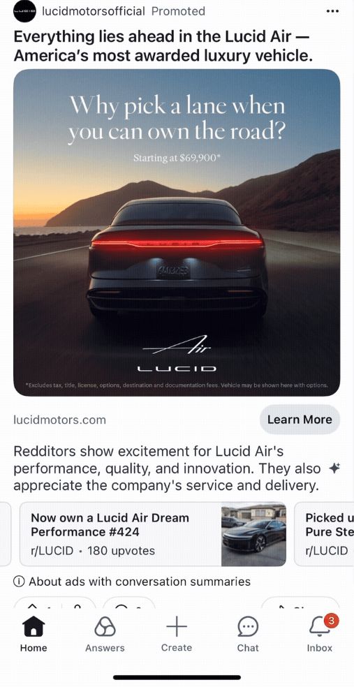 Reddit/reklama Lucid