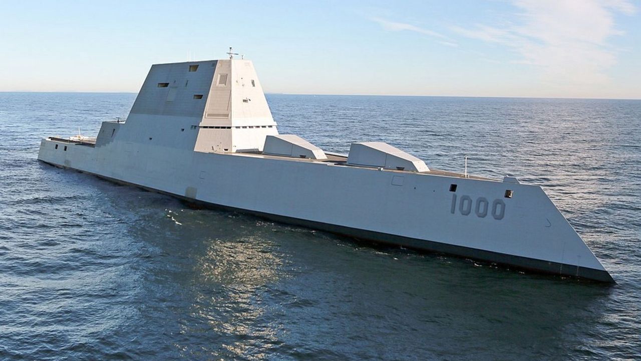 USS Zumwalt - a destroyer built using stealth technology