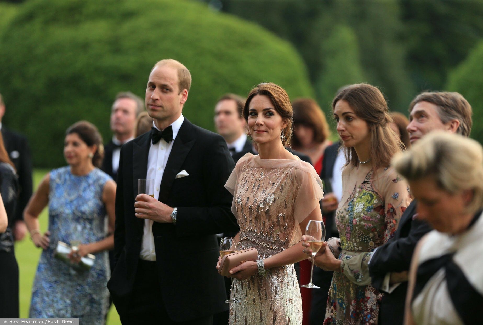 Książę William, księżna Kate i Rose Hanbury