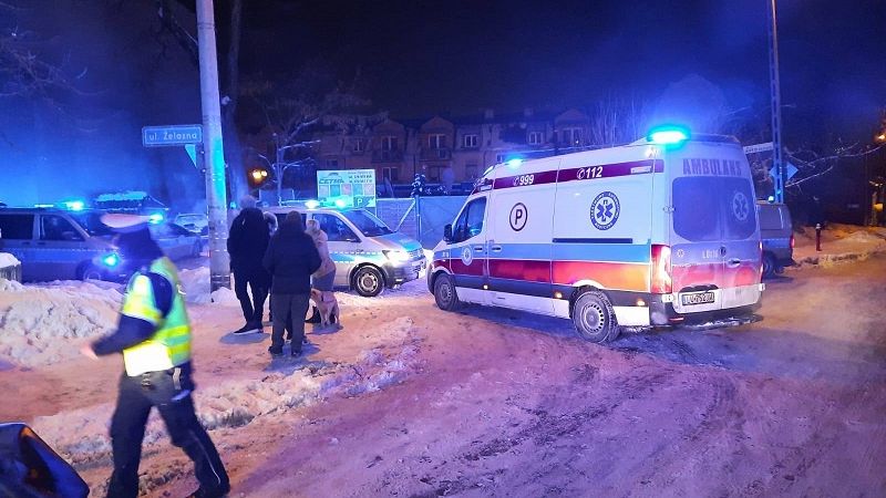 Pożar kamienicy przy ul. Żelaznej w Lublinie | fot. KM PSP Lublin