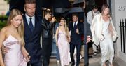 David Beckham pędzi z rodziną na paryski pokaz Victorii. Wszystkie oczy zwrócone były na 13-letnią Harper w różowej sukni