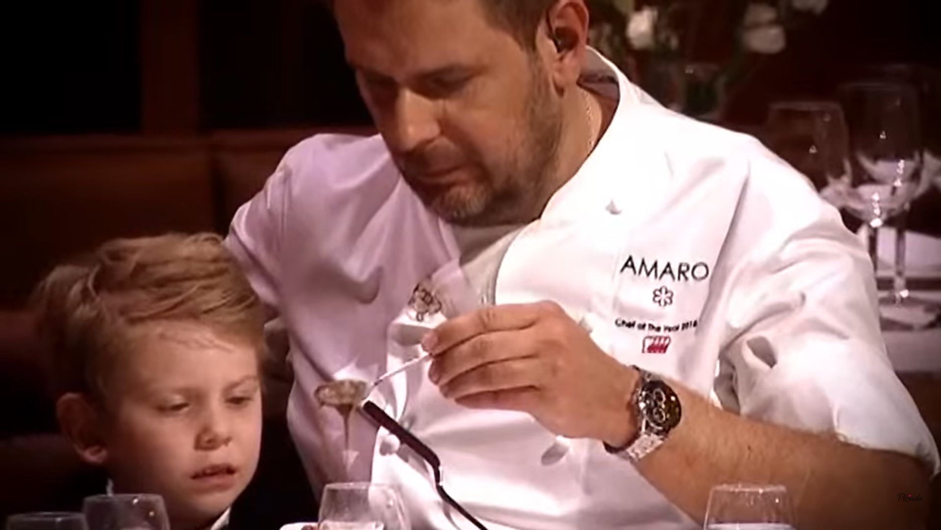 Wojciech Modest Amaro z synem 