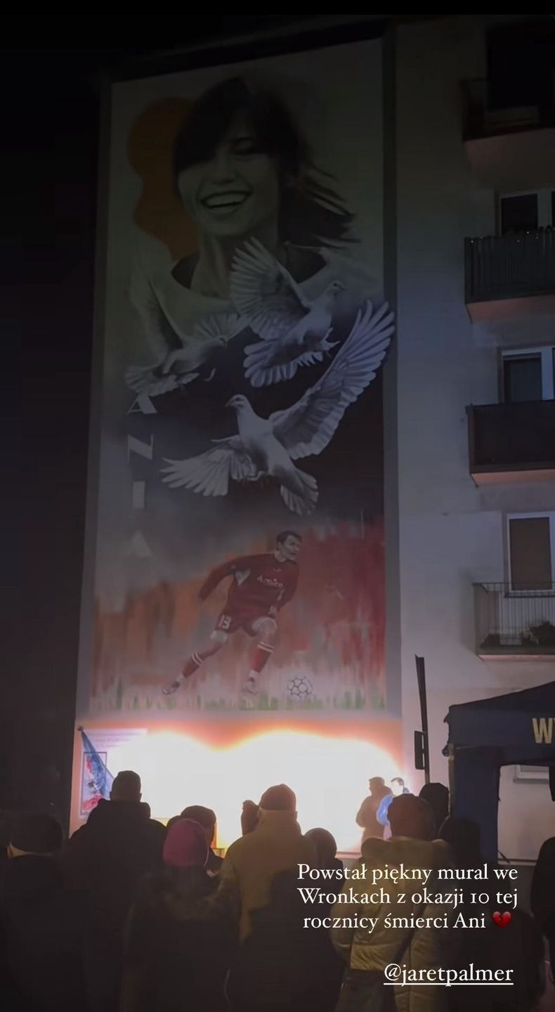Mural poświęcony Annie Przybylskiej