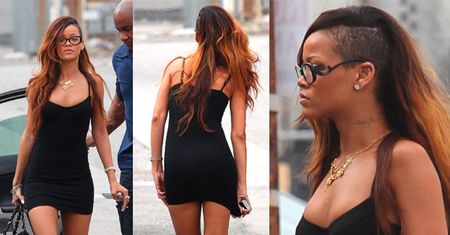 Wygolona Rihanna w mini! SEKSOWNA?