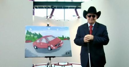 Volvo S60 namalowane przez niewidomego artystę