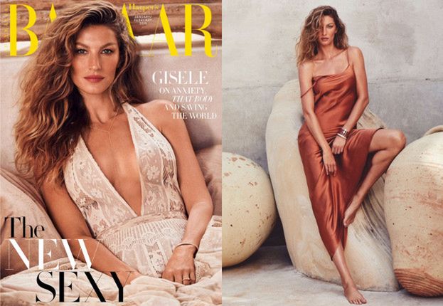 Bosa Gisele Bundchen w zmysłowej sesji dla "Harper's Bazaar"