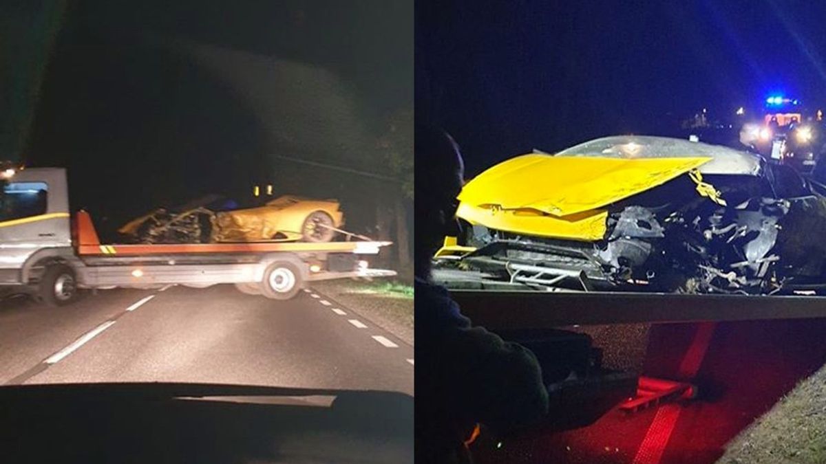 Zdjęcia rozbitego Lamborghini trafiły do sieci