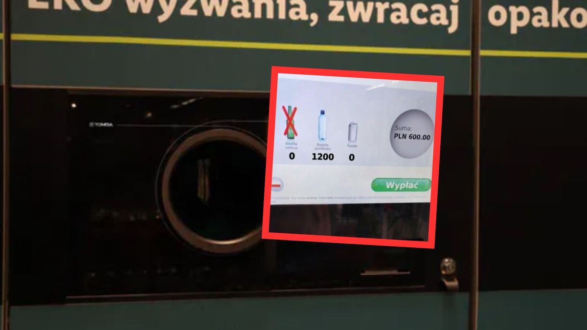 Oddał 1200 butelek i dostał 600 zł. Zdjęcie z TikToka robi furor