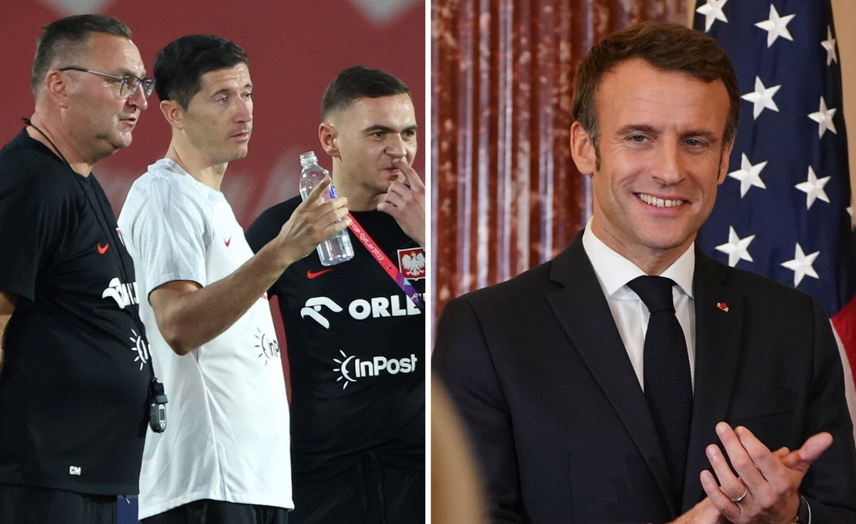 Macron twierdzi, że zespół Francji wygra z Polską w Katarze.