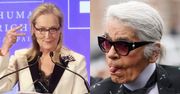 Lagerfeld oskarża Streep o wyłudzenie pieniędzy! "Genialna aktorka, szkoda, że tania!"