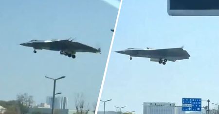 Nowa superbroń Chin uchwycona. J-36 przeleciał tuż nad autostradą