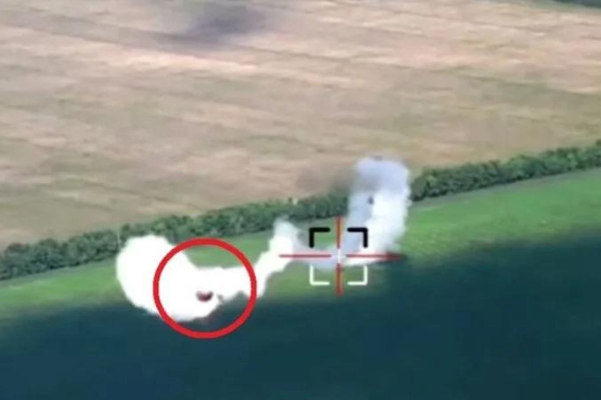 Ukraiński dron unika rosyjskiego pocisku TOR-2M. Niesamowite wideo