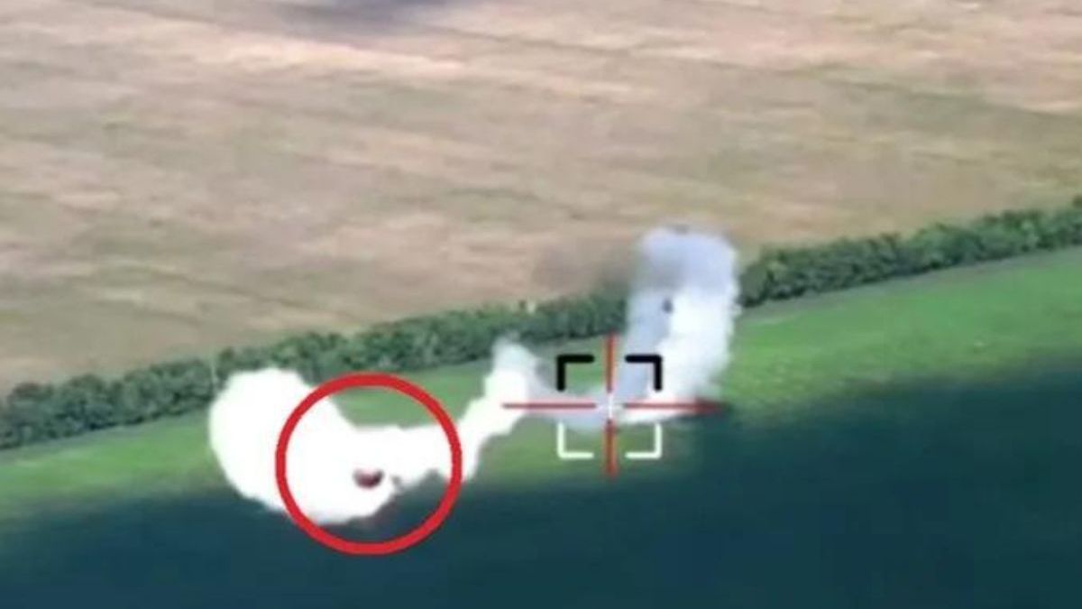 Ukraiński operator drona unika rosyjskiego pocisku TOR-2M