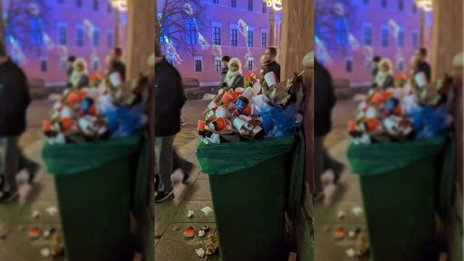 Taki widok można było zastać w weekend niedaleko Zamku Królewskiego
