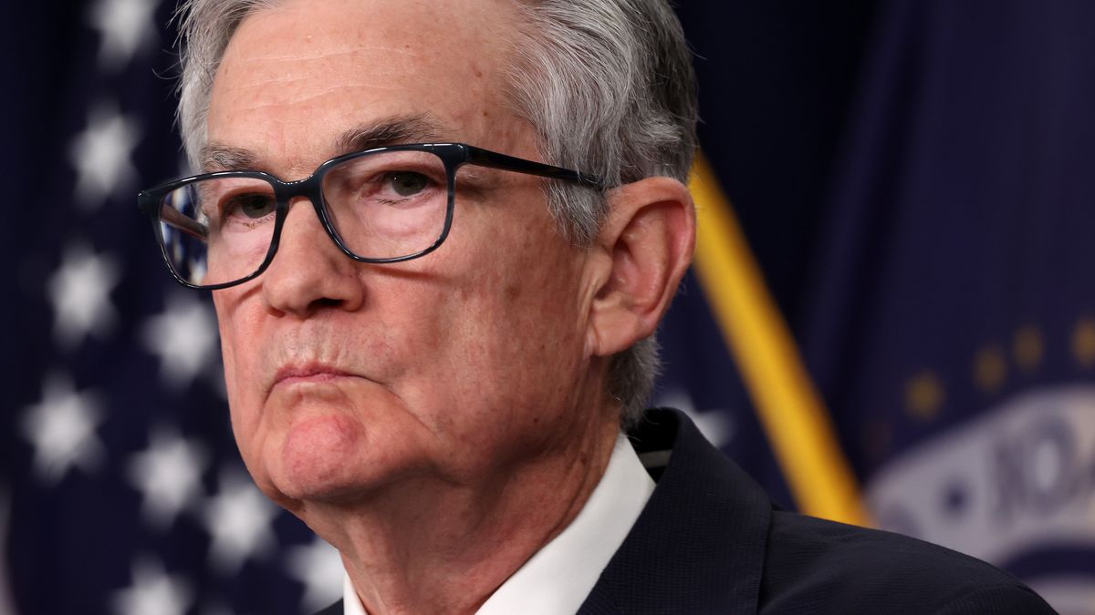 WASHINGTON, DC - NOVEMBER 01: Federal Reserve Board Chairman Jerome Powell speaks during a news conference after a Federal Open Market Committee meeting on November 01, 2023 at the Federal Reserve in Washington, DC. The Federal Reserve left interest rates unchanged at a range of 5.25 percent to 5.50 percent, keeping rates the highest they have been in 23 years. (Photo by Kevin Dietsch/Getty Images)