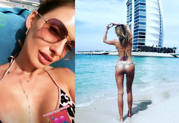 Dominika Grosicka w Dubaju chwali się ciałem w bikini. Kamil: "SEXYBOMBA"