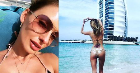 Dominika Grosicka w Dubaju chwali się ciałem w bikini. Kamil: "SEXYBOMBA"