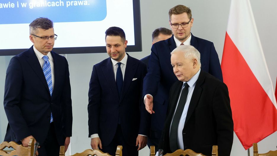 Jarosław Kaczyński z politykami Suwerennej Polski