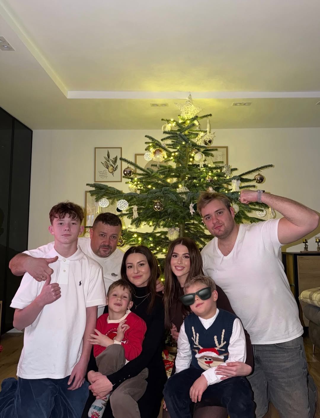 Roksana Węgiel z rodziną