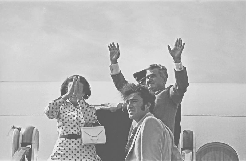 Nicu Ceaușescu wraz z rodzicami podczas wizyty w Mołdawii. Rok 1976 