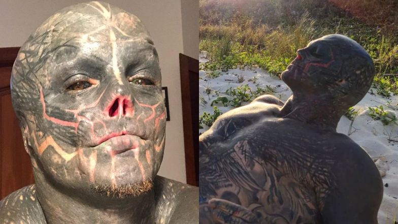 Francuz upodabnia się do kosmity. Pokazał, jak wyglądał dwa lata temu