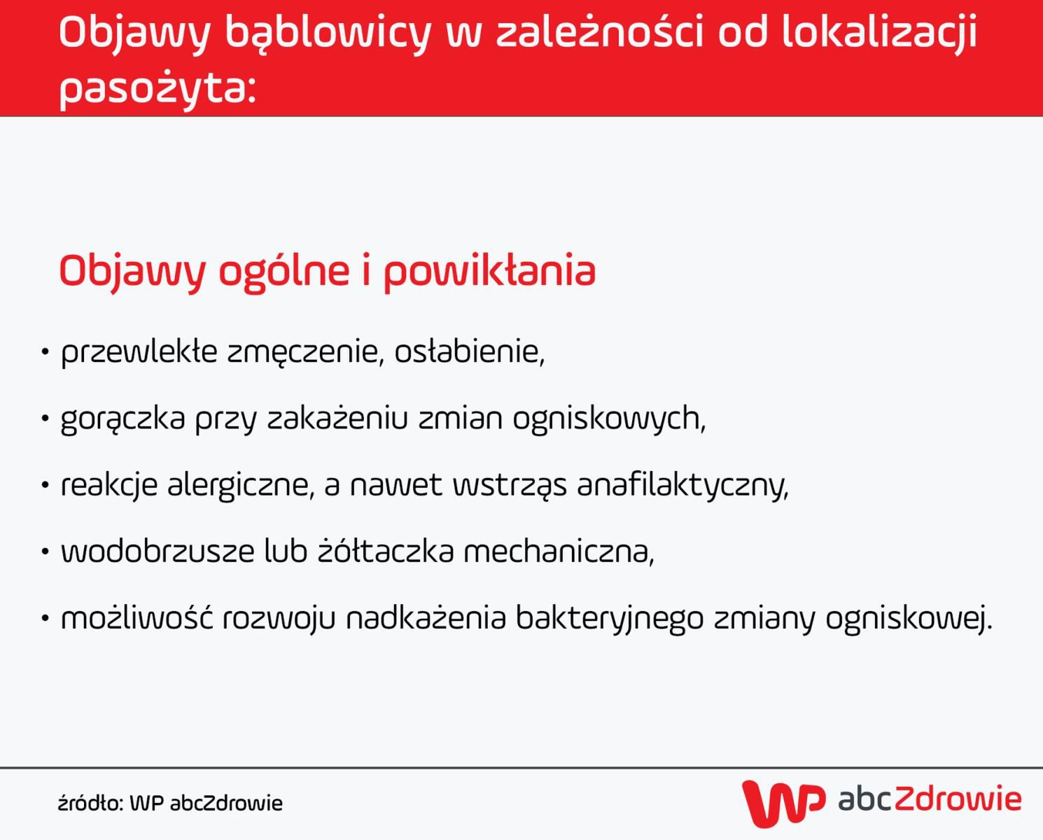Objawy zakażenia tasiemcem bąblowcowym 