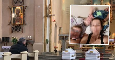 Turzany. Pogrzeb Janka i Wojtusia. Słychać było gorzki płacz