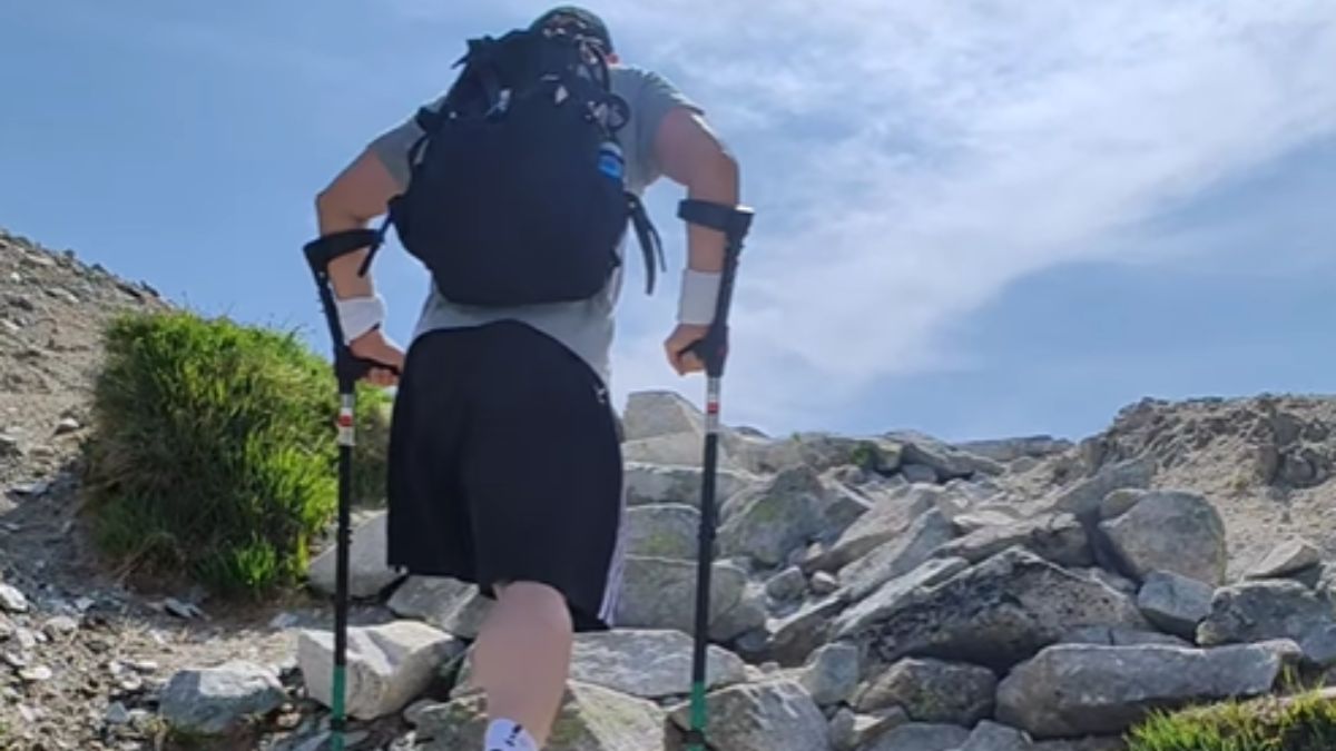 Mateusz Ślusarczyk zdobywa szczyty, choć nie ma jednej nogi 