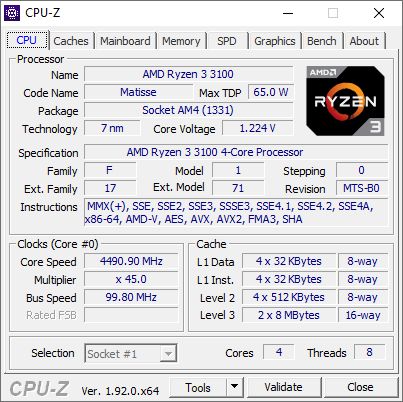 AMD Ryzen 3 3100 - podkręcanie procesora
