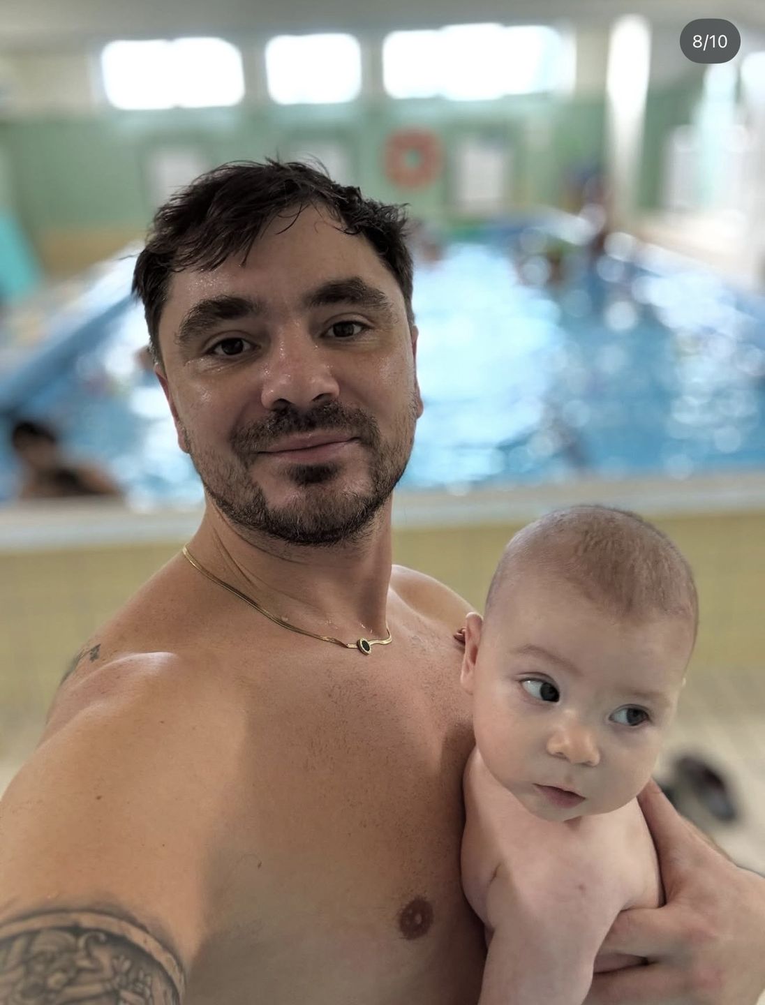 Daniel Martyniuk zabrał syna na basen