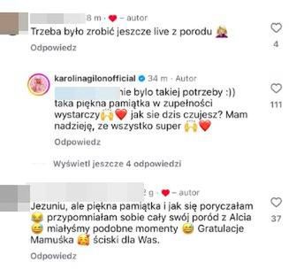 Karolina Gilon odpowiada na krytykę 