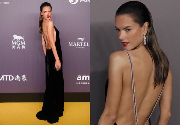 Alessandra Ambrosio kusi plecami na gali amFar