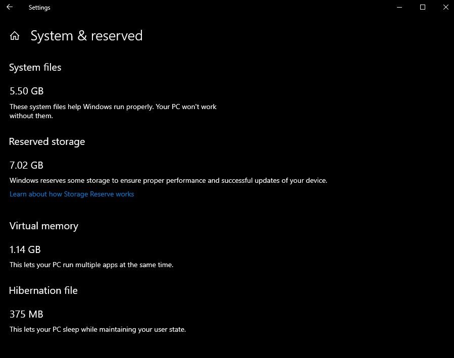 Ustawienia zarezerwowanego miejsca w Windows 10, źródło: blog Microsoft.