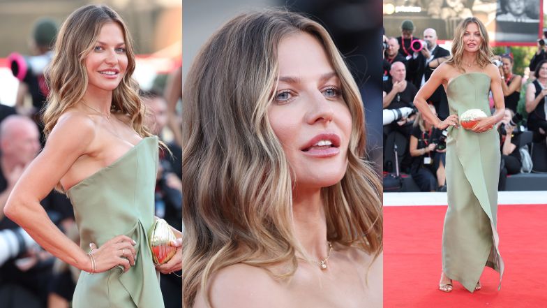 Anna Lewandowska pozuje na festiwalu filmowym w Wenecji