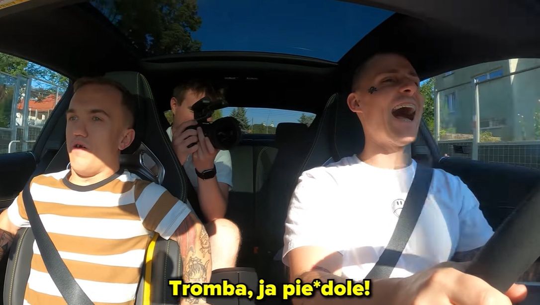 Tromba z Ekipy Friza testuje auto 