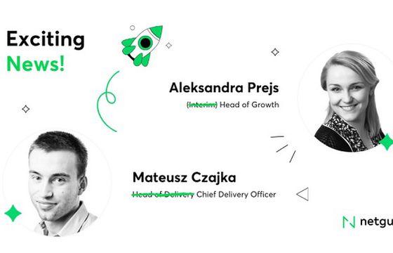 Mateusz Czajka chief delivery officer w Netguru. Aleksandra Prejs head of growth